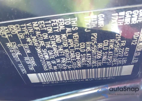 2013 Nissan Juke Sv from USA, damaged, VIN JN8AF5MV2DT210968